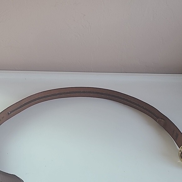 PATAGONIA Vintage leather belt with solid brass buckle Women's Size S - Picture 3 of 10